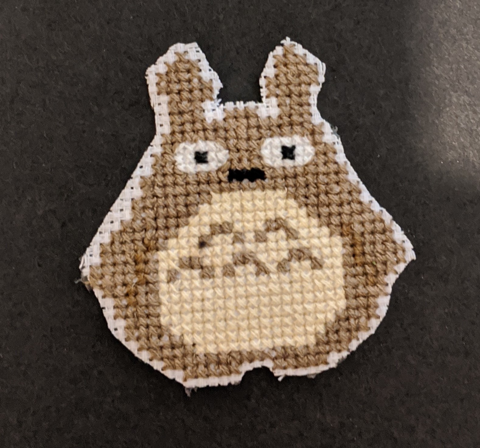 cross stitch of totoro from My Neighbor Totoro