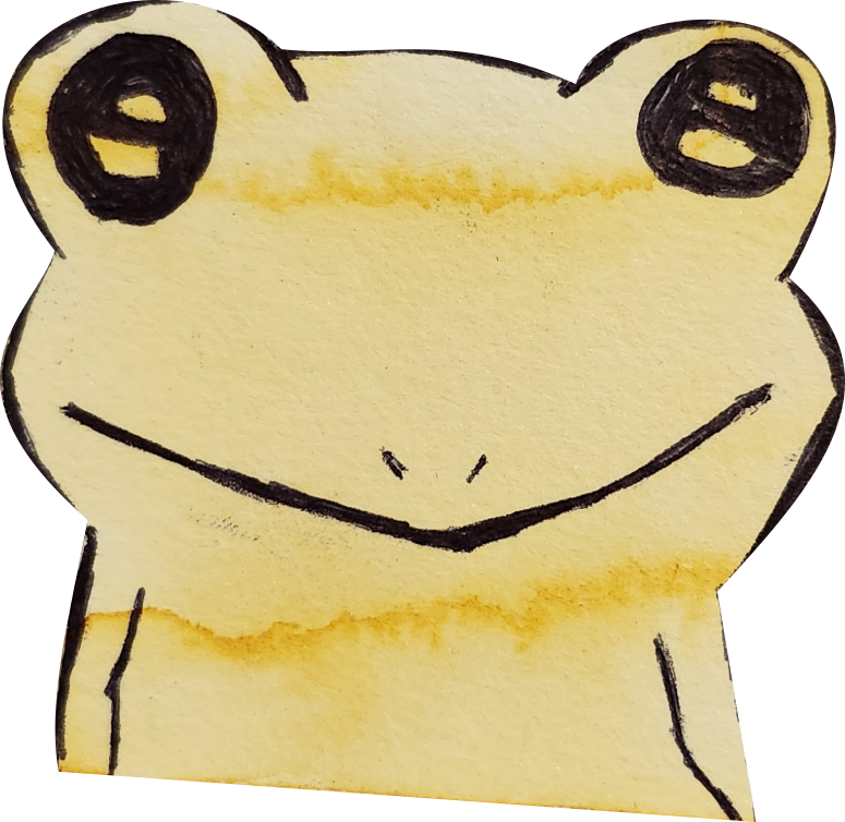 Yellow Frog, watercolor